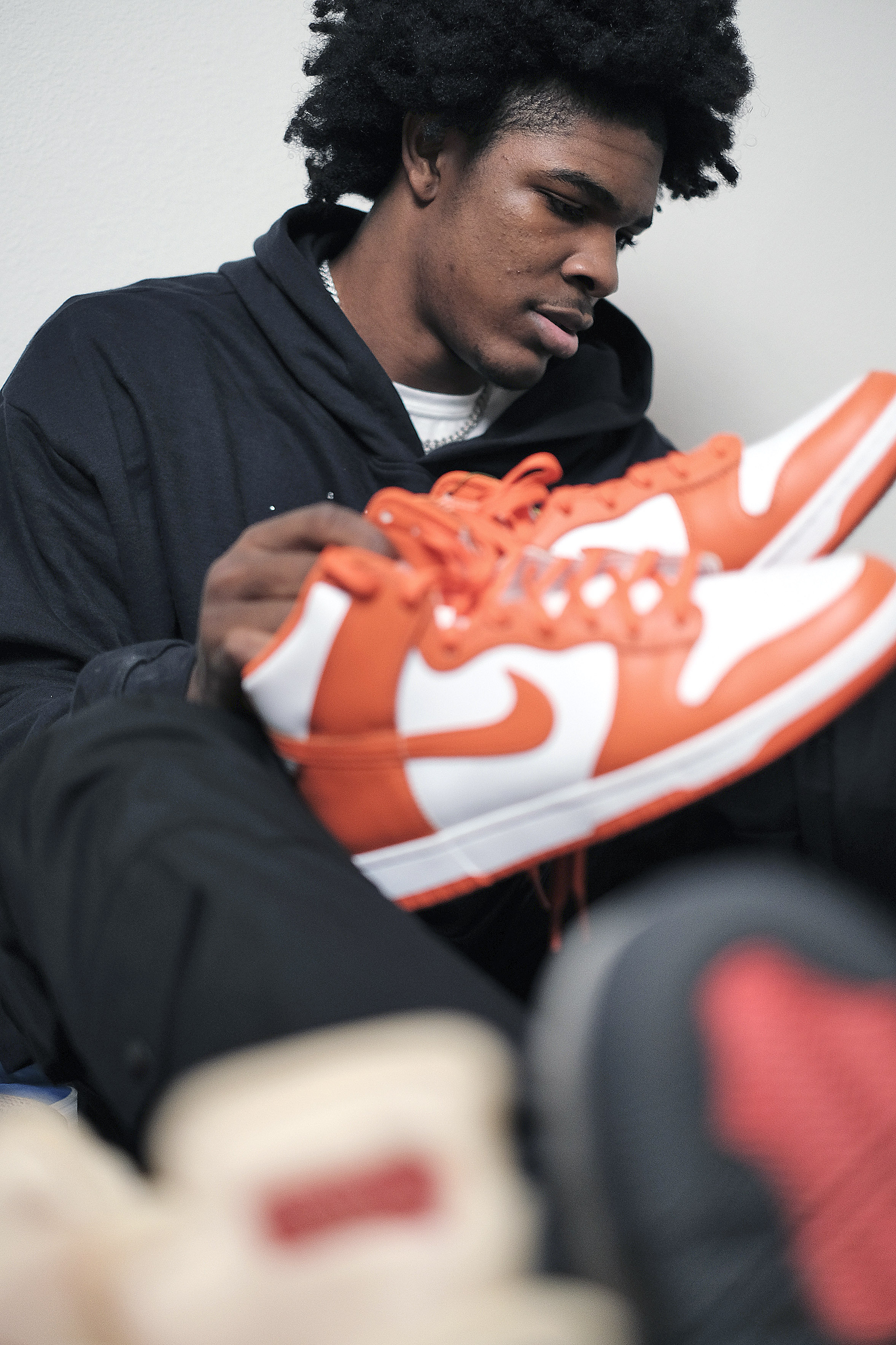 Scoot was able to bring family members out west with him; alas, his sneaker collection stayed at home in Georgia. 